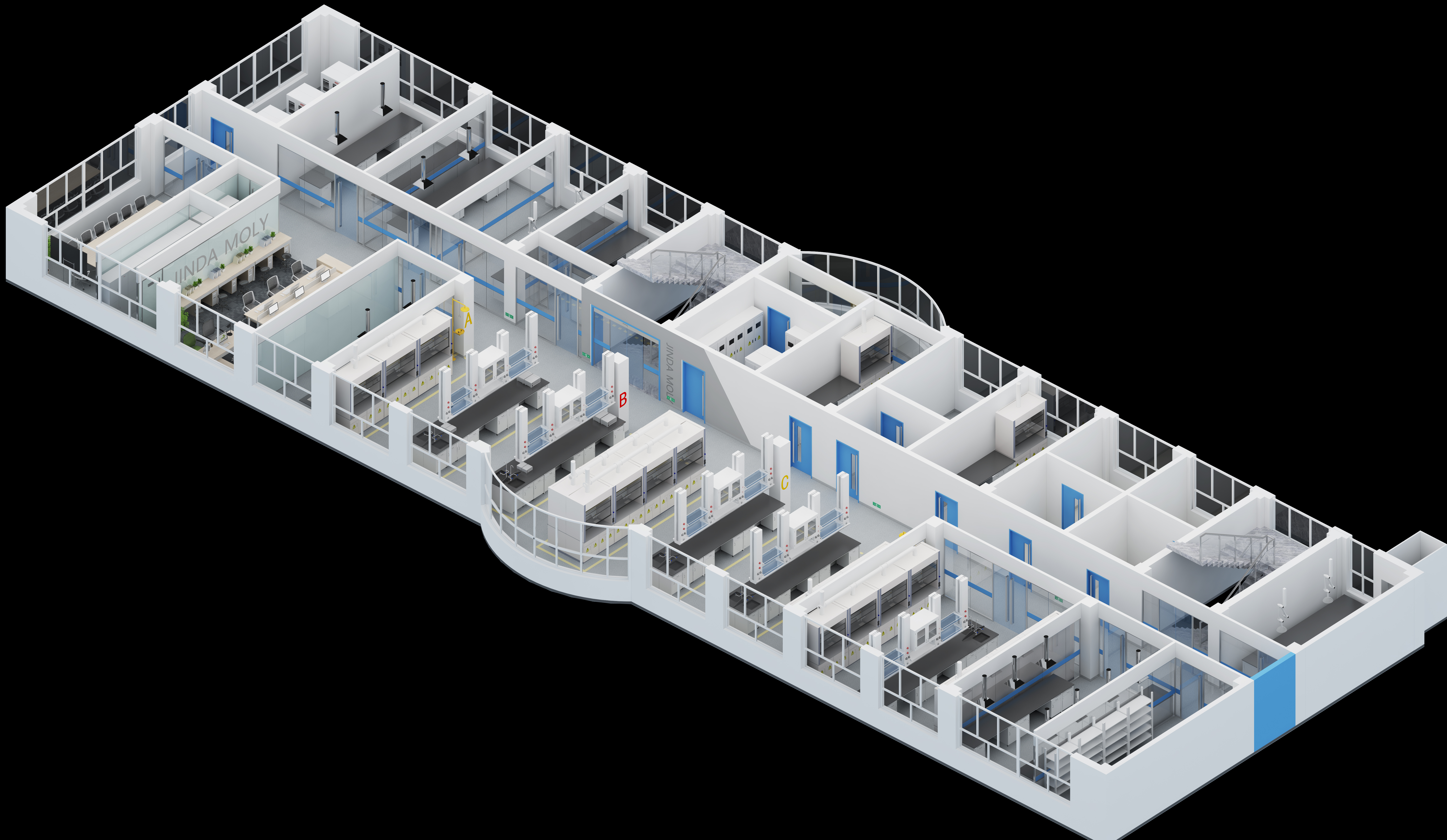 實驗室鳥瞰設(shè)計圖